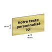 Plaque personnalisée avec votre texte - 150 x 80 mm - dorée - adhésivée prête à poser