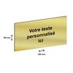 Plaque personnalisée avec votre texte - 200 x 100 mm - dorée - adhésivée prête à poser