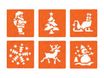 Graine Creative - lot de 6 pochoirs - motif noël