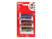 Apli - 6 tubes à paillettes - coloris assortis