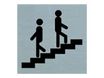 Pickup - Plaque de signalisation -  80 x 80 mm - autocollant - escaliers