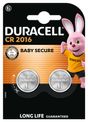 DURACELL CR2016 - 2 piles boutons - 3V