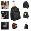 Exacompta Exactive - Sac à dos à roulettes pour ordinateur portable 15,6" - noir, orange