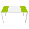 Bureau droit EASYDESK - L140 x P80 cm  - Blanc/vert