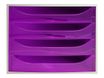 Exacompta Ecobox - Module de classement 4 tiroirs - gris/violet transparent