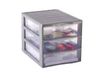 Fast Orgamix - Bac de rangement 3 tiroirs - transparent
