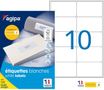 Apli Agipa - 1000 Étiquettes adhésives blanches multi-usages - 99,1 x 57 mm - coins arrondis - réf 100982