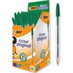 BIC Cristal - 50 Stylos à bille - vert - 1 mm - pointe moyenne