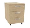 Caisson mobile EXPRIM/LOFTER/LEVEL - L43 x H56 x P60 cm - 3 tiroirs - Imitation Chêne clair