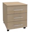Caisson mobile EXPRIM/LOFTER/LEVEL - L43 x H56 x P60 cm - 3 tiroirs - Imitation Chêne clair