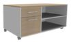 Simmob INEO - Console - móvil - rectangular - roble claro - blanco base