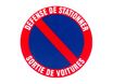 Pickup - Pictogramme rond - Défense de stationner / sortie de voitures - 180 mm