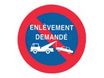 Pickup - Pictogramme rond - Pas de parking-Enlèvement demandé - 180 mm