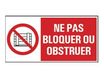 Pickup - Panneau de signalisation - 300 x 150 mm - Ne pas bloquer