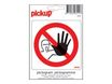 Pickup - Pictogramme - Passage interdit - 100 x 100 mm