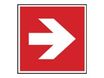 Pickup - Pictogramme - Flèche rouge directionnelle droite - 150 x 150 mm