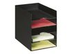 Trieur organiseur de bureau EASY OFFICE - 5 cases pour documents format 24 x 32 cm - noir
