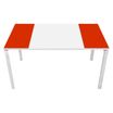 Table de réunion EASYDESK - L220 x P114 x H75 cm - blanc/rouge