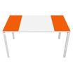 Table de réunion EASYDESK - L150 x P114 x H75 cm - blanc/orange