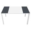Table de réunion EASYDESK - L150 x P114 x H75 cm - blanc/anthracite
