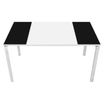 Bureau droit EASYDESK - L140 x P80 cm  - Blanc/noir