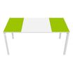Bureau droit EASYDESK - L160 x P80 cm  - Blanc/vert