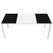 Bureau droit EASYDESK - L180 x P80 cm  - Blanc/noir