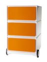 Caisson de bureau mobile EASYBOX - 3 tiroirs - Orange