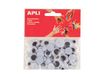 Apli - 100 Adhésifs décoratifs - modèles "yeux" - noir ovale
