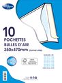 La Couronne - 10 pochettes bulles - 350 x 470 mm - autocollant - blanc
