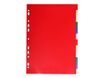 Exacompta - Intercalaires 12 positions - A4 - polypropylène coloré