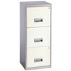 Classeur 3 tiroirs pour dossiers suspendus - 95,7 x 40 x 40 cm - alu/blanc