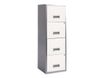 Classeur 4 tiroirs pour dossiers suspendus - 125,6 x 40 x 40 cm - alu/blanc