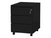 Caisson mobile - 3 tiroirs - noir - 56,7 x 54,1 x 41,8 cm