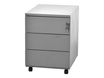 Caisson mobile - 3 tiroirs - aluminium - 56,7 x 54,1 x 41,8 cm