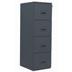 Classeur 4 tiroirs pour dossiers suspendus - 131 x 42 x 54 cm - anthracite