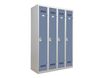 Vestiaire Industrie Propre - 4 portes - 180 x 120 x 50 cm - gris/bleu