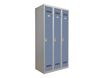 Vestiaire Industrie Propre - 3 portes - 180 x 90 x 50 cm - gris/bleu