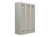 Vestiaire Industrie Salissante - 3 portes - 180 x 120 x 50 cm - gris/gris