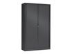 Armoire haute monobloc à rideaux GENERIC - 198 x 120 x 43 cm - corps et rideaux anthracite