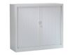 Armoire mi-haute monobloc à rideaux GENERIC - 100 x 120 x 43 cm - gris