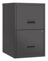 Classeur 2 tiroirs pour dossiers suspendus - 66 x 40 x 40 cm - anthracite