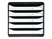 Exacompta BigBox Plus - Module de classement 5 tiroirs - noir/blanc brillant
