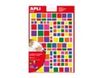 Apli - 6 feuilles gommettes carrées - coloris assortis