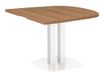 Table de réunion demi-ovale XENON - 102 cm - Merisier italien