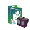 Cartouche compatible HP 302XL - Pack de 2 - noir, cyan, magenta, jaune - Switch