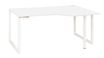 Bureau compact à droite SUNDAY - 160 cm - Pieds cadre - Blanc