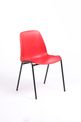 Chaise CHARLOTTE - pieds noirs sans accroche - rouge