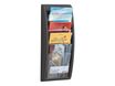 Présentoir mural Quick Fit pour documents A4 - 4 compartiments - anthracite/transparent