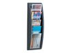 Présentoir mural Quick Fit pour documents A5 - 5 compartiments - anthracite/transparent
